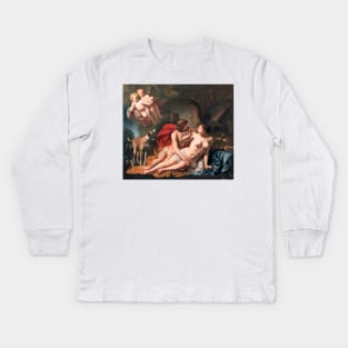 Jupiter and Callisto by Caesar van Everdingen Kids Long Sleeve T-Shirt